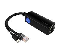 Adaptador adaptador micro USB de 48 V a 5 V 4 A, adaptador adaptador de alimentación PoE a través de Ethernet de 10/100/1000 Mbps para Raspberry Pi 5