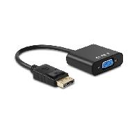 AISENS - A125-0367 conversor displayport a sVGA, DP Macho a SVGA Hembra, Negro, 15cm