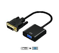 AISENS - A147-0352 conversor DVI-d a VGA, DVI 24+1 Macho a hdb15 Hembra, Negro, 10cm