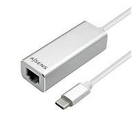 ADAPTADOR AISENS USB 3.1 TIPO-C A LAN ETHERNET 10/100/1000 MBPS 15CM PLATA A109-0341
