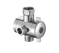 Adaptador Ajustable De Válvula Desviadora Ducha 3 Modos Latón G1/2 | Desviador de ducha, selección de flujo de agua de 3 modos(White)