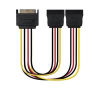 Adaptador alimentación nanocable 10.19.0103/ sata macho - 2x sata hembra/ 20cm