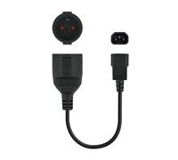 Cable adaptador c14 - m a cee7 - h - 16a - 25cm nanocable