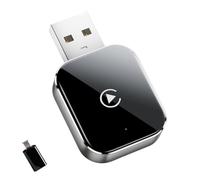 Adaptador Android Auto Inalámbrico Y 2 en 1 Carplay para Coche, Conversor De Cable a Inalámbrico Plug & Play, Baja Latencia, Compatible con iPhone y Android, Modelo Mini Compacto