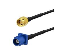 Adaptador Antena GPS, Adaptador Fakra C SMA Conector Hembra con Cable RG174 15 cm, Compatible con Sistemas Navegación, Radios de Coche, Módulos de Rastreo, Multimedia Android, Receptores GPS