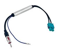 Adaptador Antena Radio Coche Dual Fakra Z a DIN, Amplificador de Antena Coches, Coche Amplificador de Señal Universal FM Am para Receptor de Radio de Coches, Unidad Principal GPS