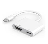 Adaptador Apple USB-C a HDMI 4K a 60Hz con puerto de carga PD de 100 W para iPhone 16 15 MacBook Pro Air iPad Pro, cable AV digital tipo C HDMI 2.0 compatible con Samsung Galaxy S25, Pixelbook, XPS