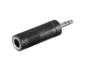Adaptador Audio Jack 6.35 Hembra a Minijack 3.5 Macho