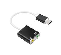 Adaptador Audio USB-C a Jack 3,5 mm con Entrada de Micrófono para Auriculares, Tarjeta de Sonido Externa Estéreo 3D, Compatible con PS4, PS5, Windows, Mac, Plug & Play, Sonido de Alta Fidelidad