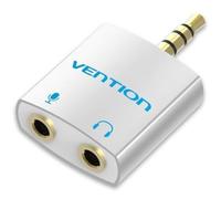 Adaptador Audio Vention BDBW0/ Jack 3.5 Macho - 2x Jack 3.5 Hembra/ Blanco