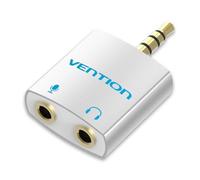 Adaptador Audio Vention BDBW0/ Jack 3.5 Macho - 2x Jack 3.5 Hembra/ Blanco