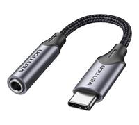 Vention Cable Adaptador de audio BGMHA Jack 3.5 mm hembra a USB-C macho 10 cm Gris