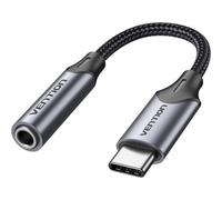 Adaptador Audio Vention BGMHA/ Jack 3.5 Hembra - USB Tipo-C Macho/ 10cm/ Gris