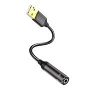 Adaptador auditivo USB a tarjeta de sonido externa de 3,5 mm para PC, portátil, Dsktop, más dispositivos