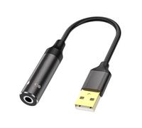 Adaptador auditivo USB a tarjeta de sonido externa de 3,5 mm para PC, portátil, Dsktop, más dispositivos