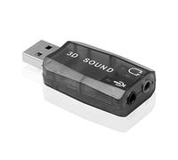 Adaptador auditivo USB externo a micrófono de 3,5 mm para auriculares con tarjeta de sonido para altavoz y karaoke