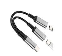 Adaptador Auriculares USB C Jack Divisor Cable Aux Audio y Carga para iPhone16 15Pro para Apple compatible con Samsung S22 S23 Doble Tipo C Auriculares Splitter Cargador Accesorios Headphone Adapter