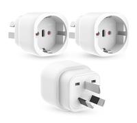 Adaptador Australia, 3 Piezas Adaptador Enchufe Español a Australia, A-daptador Enchufe Argentina, A-daptador de Viaje Tipo I para Australiano, Chinos, Argentina, Nueva, Zelanda, Fiji