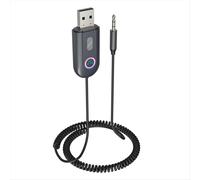 Adaptador AUX a Bluetooth 5.3 para coche, receptor Bluetooth USB 2.0 a conector de 3,5 mm para audio de coche, estéreo doméstico y altavoces.