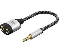 Adaptador AUX de 3,5 mm a 2 Conectores Jack, Divisor en Y estéreo, 0,18 m
