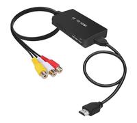 Adaptador AV a HDMI 1080P, para PS2/PS3/Xbox/reproductores VHS/DVD, convertidor de audio y vídeo compuesto a CVBS.