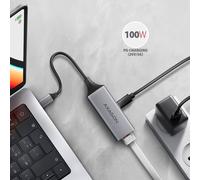 Adaptador AXAGON ADE-TXPD USB-C USB3.2 Gen 1 - Gigabit Ethernet + PD 100W