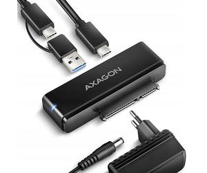 Adaptador AXAGON ADSA-FPX USB-C 3.2 Gen2 10G- SATA SSD/HDD FASTPortX - iclui cargador
