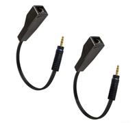Adaptador Balun de Audio sobre Ethernet Rango de 500 m (3.5-3.5) | Soporta ancho de banda completo de 20 Hz-20 kHz, garantiza un sonido de alta fidelidad, perfecto para monitorear