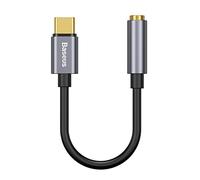Adaptador Baseus Tipo-C Macho para Fêmea De 3,5 Mm L54 Cinza Profundo