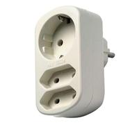 Adaptador bipolar triple 2TT + TTL, conexión versátil para soluciones eléctricas y dispositivos compatibles.