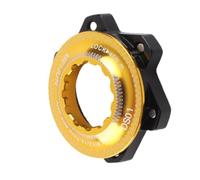 Adaptador bloqueo central, conversión 6 pernos freno disco, adaptador asiento rotor, Negro Dorado, for ciclistas montaña y talleres de bicicletas