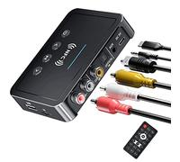Adaptador Bluetooth 5.0 NFC, Receptor y Transmisor USB 3 en 1 Con Jack 3.5 mm RCA/AUX Para Coche, PC, TV, Teléfonos Inteligentes - Plug and Play