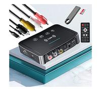 Adaptador Bluetooth 5.0, POMME M6 NFC Transmisor Receptor Bluetooth Audio 3 in 1 Dongle Bluetooth, RCA/AUX 3.5 mm Jack Adaptador Bluetooth Coche para PC, TV, Teléfonos Inteligentes-Plug and Play