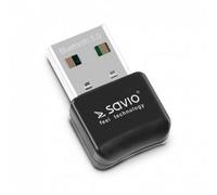 Adaptador Bluetooth Savio BT-050 USB 5.0 10m Negro ultra compacto