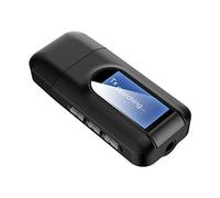 Adaptador Bluetooth 5.0 Transmisor de audio y música USB, Receptor adaptador Bluetooth con pantalla LCD para PC/Hogar/Auriculares/TV/Coche, Mini adaptador inalámbrico Bluetooth