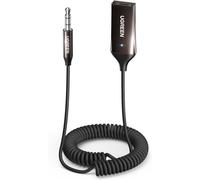 Adaptador Bluetooth 5.3 para entrada auxiliar de coche - Receptor con micrófono incorporado para llamadas manos libres, compatible con coche