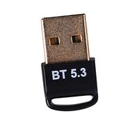 Adaptador Bluetooth 5.3, Receptor Transmisor USB Bluetooth Dongle, Resistencia de Conexión, con Enchufe Chapado en Oro, para Windows 8.1 10 11 (sin Controlador)