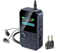 Adaptador Bluetooth 5.4 de avión con pantalla a color, receptor transmisor de doble conexión, 2 en 1, para modos TX/RX, compatible con 2 auriculares y tarjeta TF, reproductor de MP3, llamada de voz HD