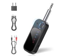Adaptador Bluetooth 5.4 para avión, transmisor Bluetooth 2 en 1, receptor para 2 auriculares, transmisor AUX jack de 3,5 mm, compatible con tarjeta TF, divisor Bluetooth para TV, tabletas y equipo