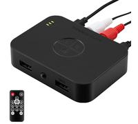 Adaptador Bluetooth 6.0 estéreo, receptor de audio Aux Bluetooth compatible con altavoces, amplificador y radio de coche AVRC/A2DP/HFP