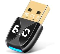 Adaptador Bluetooth 6.0 para PC, USB 6.0 Bluetooth Dongle, EDR Wireless Transmisor Receptor para Portátil, PC, Auriculares, Teclado Ratón Estéreo Compatible con Windows 11/10/8.1/7 (BT60A)