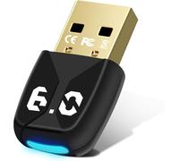 Adaptador Bluetooth 6.0 USB dongle para PC, memoria Bluetooth de alta velocidad con doble modo BLE, soporta hasta 5 dispositivos simultáneamente, gran alcance, baja latencia, compatible con Windows 11