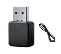 Adaptador Bluetooth, Adaptador Bluetooth 5.1 para Coche, Adaptador de Música AUX/USB, Salida Doble Inalámbrico Bluetooth USB, Receptor de Dongle USB, Plug and Play para Altavoces, Amplificador