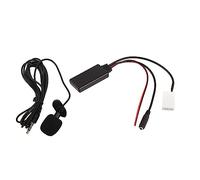 Adaptador Bluetooth Auxiliar, Adaptador de Cable Auxiliar de 12 Pines Módulo Bluetooth para automóvil a Prueba de Altas Temperaturas Adaptadores de Cable de Entrada Auxiliar para (With microphone)