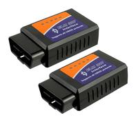 Adaptador Bluetooth OBD2 (actualizado)- Lector de códigos de diagnóstico para coche compatible con iOS/Android/Windows/iPhone/iPad Compatible con todos los vehículos con protocolo OBDII (paquete de 2)