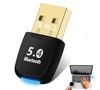 Adaptador Bluetooth para PC, 5.4 Bluetooth Dongle 20M Range USB Adaptador USB para PC, Plug and Play USB Dongle Free Diver compatible con Windows 11/10/8.1 para controlador, auriculares, teclado