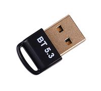 Adaptador Bluetooth para PC, Dongle Bluetooth 5.3, Receptor y Transmisor Mini Dongle Realmente Plug and Play, Enchufe Chapado en Oro Sin Demora para Computadora Escritorio, Computadora Portátil