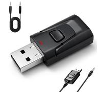 Adaptador Bluetooth USB 5.0, Transmisor Receptor 2 En 1 con Jack 3,5 Mm para TV Y Coche, Audio Sin Retardo, Plug and Play Compatible con Pc, Auriculares, Altavoces y Hi-Fi