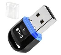 Adaptador Bluetooth USB6.0 Portátil para Windows11 10 8.1 de Baja Latencia | Receptor Bluetooth USB6.0 Plug Play para PC Ratón Teclado Mando Cascos