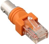 Adaptador BNC a RJ45, RF hembra a RJ45 macho, conector acoplador coaxial para conversión de señal de red, cámara CCTV, cable Ethernet, kit de herramientas LAN, accesorio de utilidad profesional para